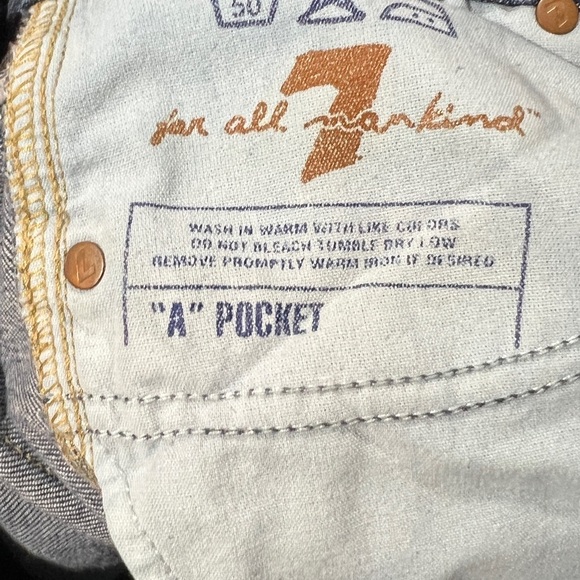 Women's 7 For All Mankind "A Pocket" Denim Blue Jeans Made In USA Pants - Picture 13 of 15